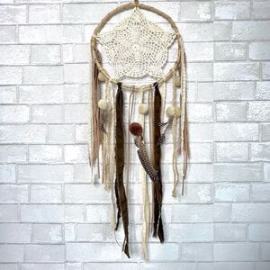 🪶 DREAM CATCHER 🪶 feather hand made bohemian calming natural life